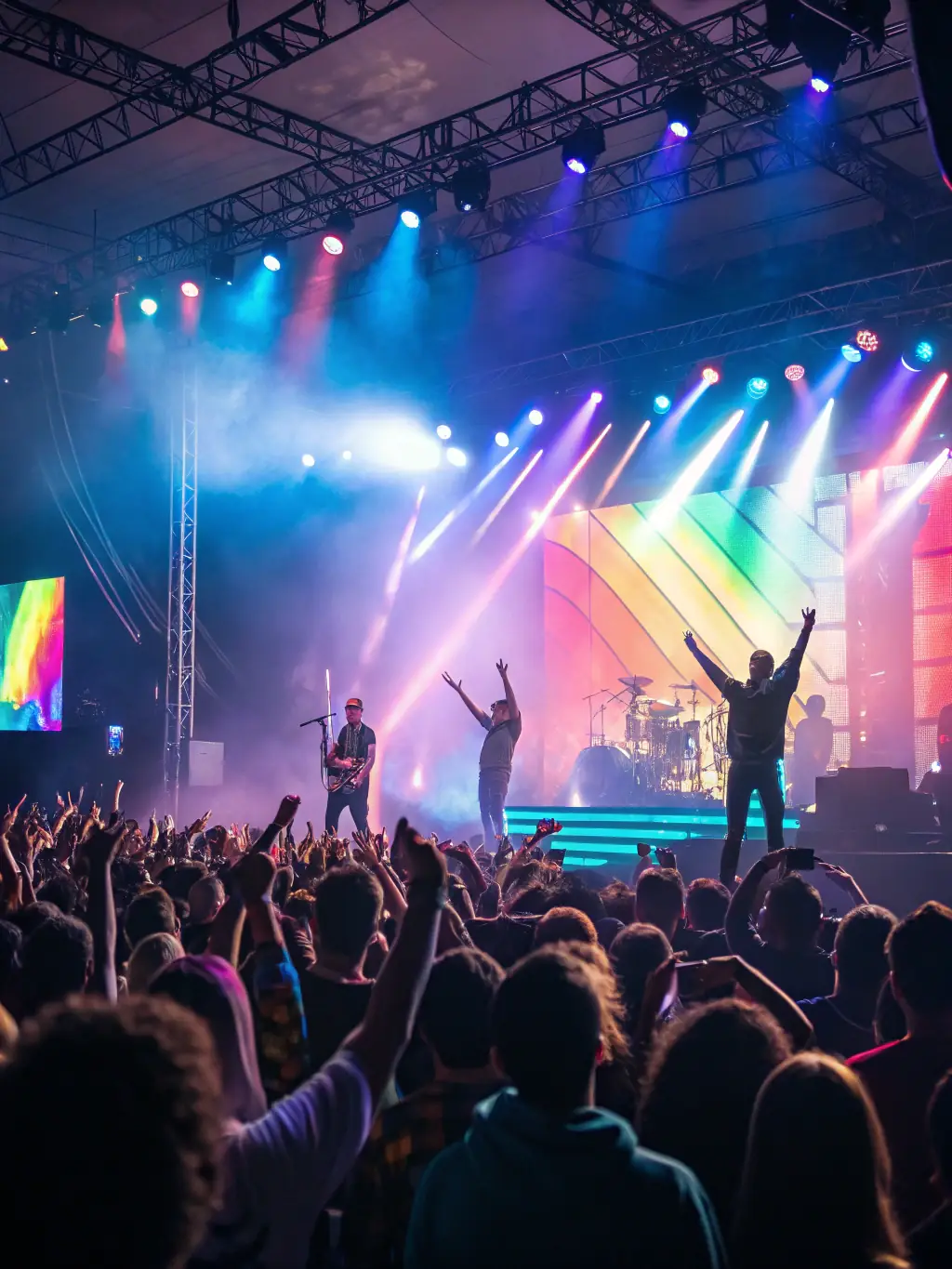 A vibrant image of a musician performing on stage at a concert, capturing the energy and excitement of live music, representing the 'Musicians' category.
